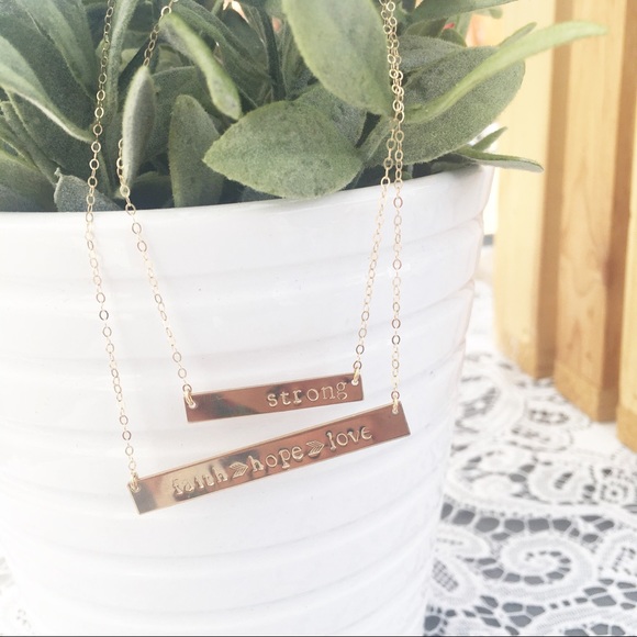 Hand Stamped • Classic Bar Necklace - Picture 6 of 10